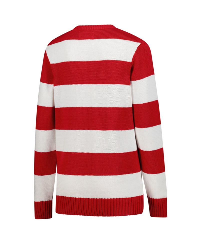 Men's and Women's White Wisconsin Badgers Renew Knit Stadium Sweater