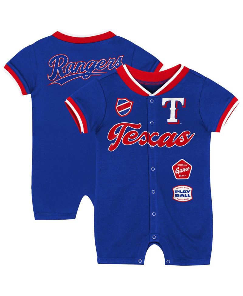 Baby Boys and Girls Royal Texas Rangers Pinch Coverall