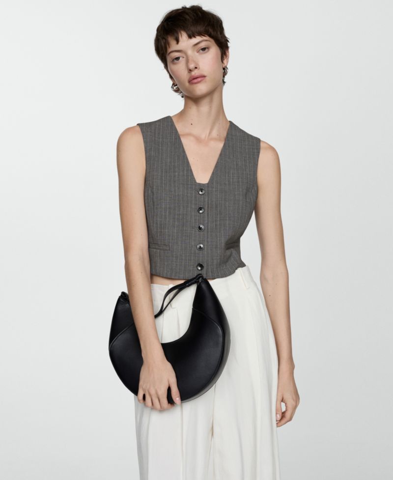 Women's Pinstriped Suit Vest