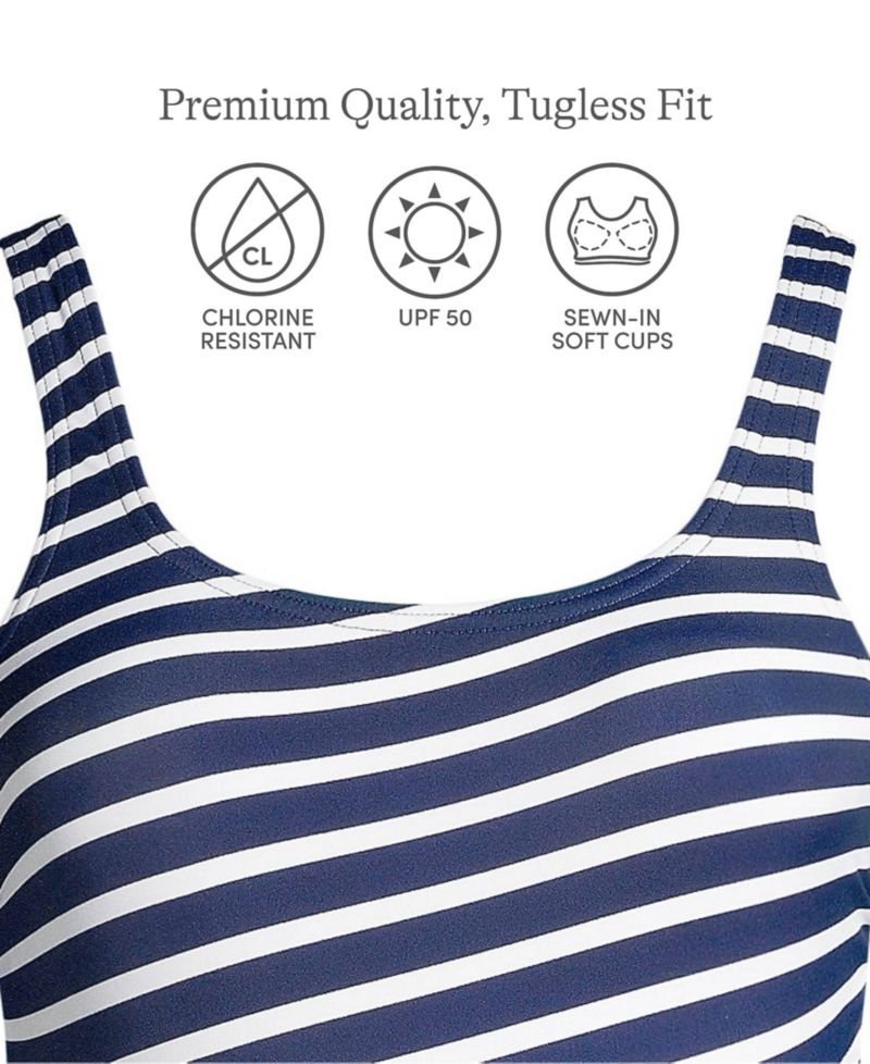 Women's DDD-Cup Chlorine Resistant Soft Cup Tugless Sporty One Piece Swimsuit