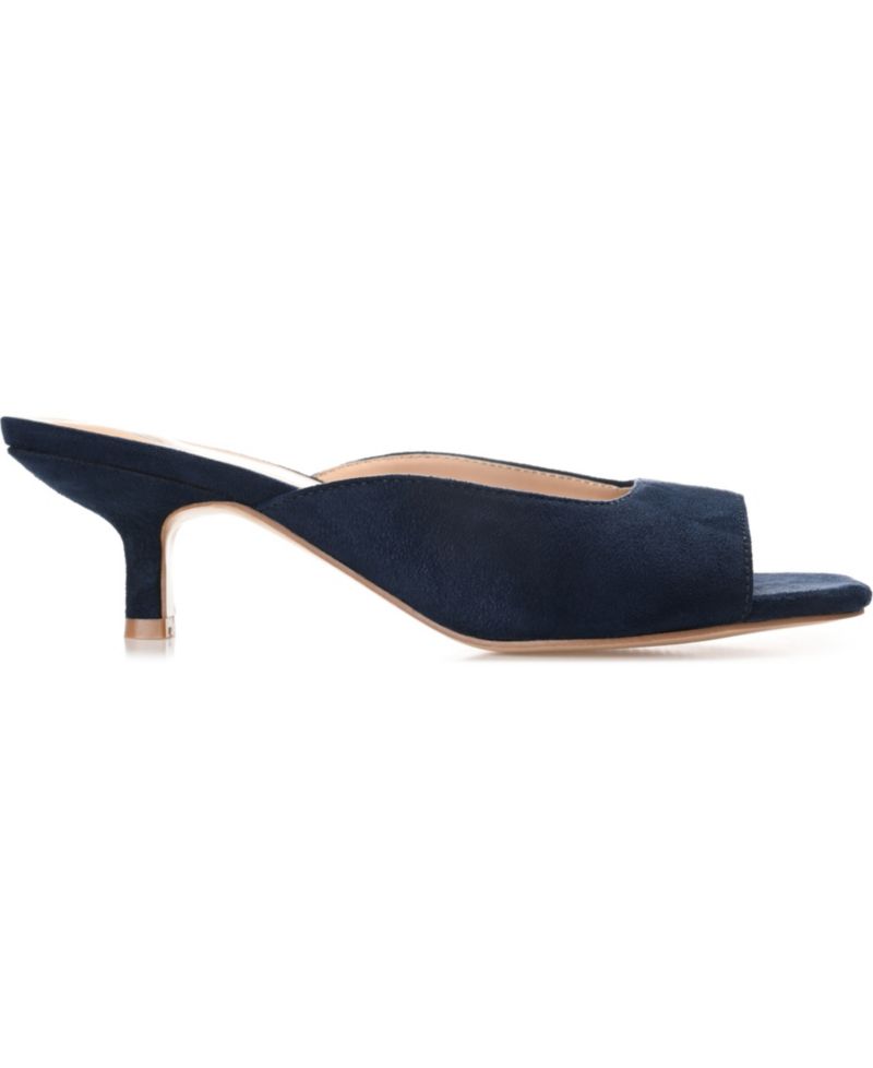 Women's Larna Square Toe Slip On Kitten Heels
