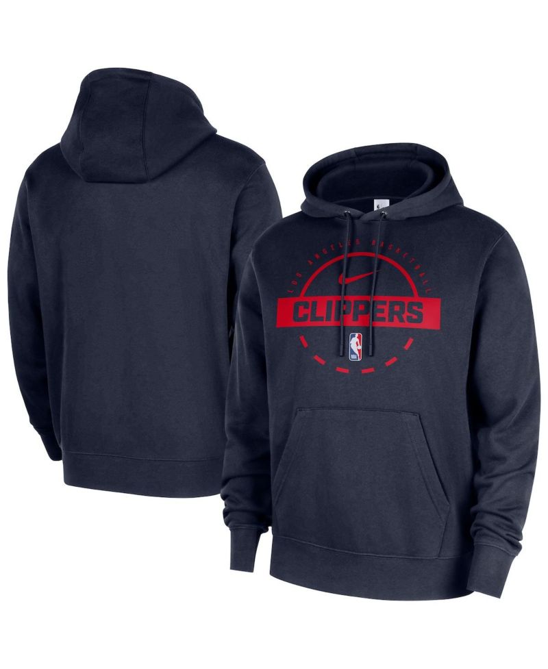Men's Navy LA Clippers 2025/26 Authentic Practice Club Pullover Hoodie