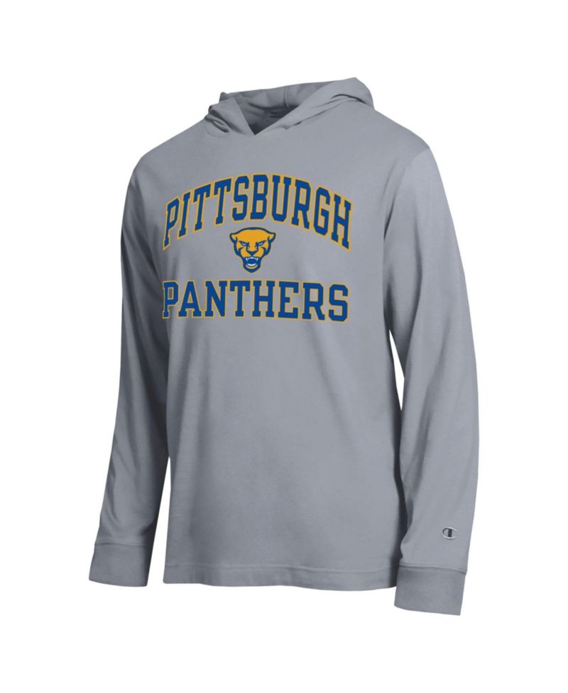 Men's Heather Gray Pitt Panthers High Motor All-Star Long Sleeve Hooded Sweatshirt