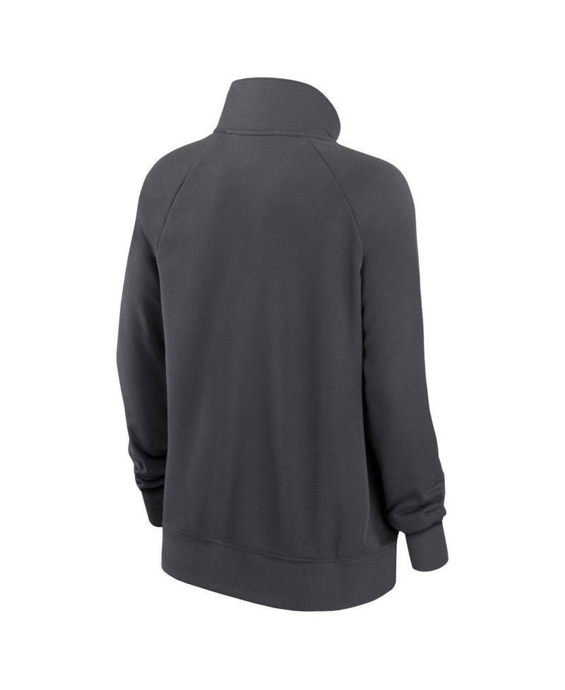 Women's Charcoal Washington Commanders Premium Raglan Performance Half-Zip Sweatshirt