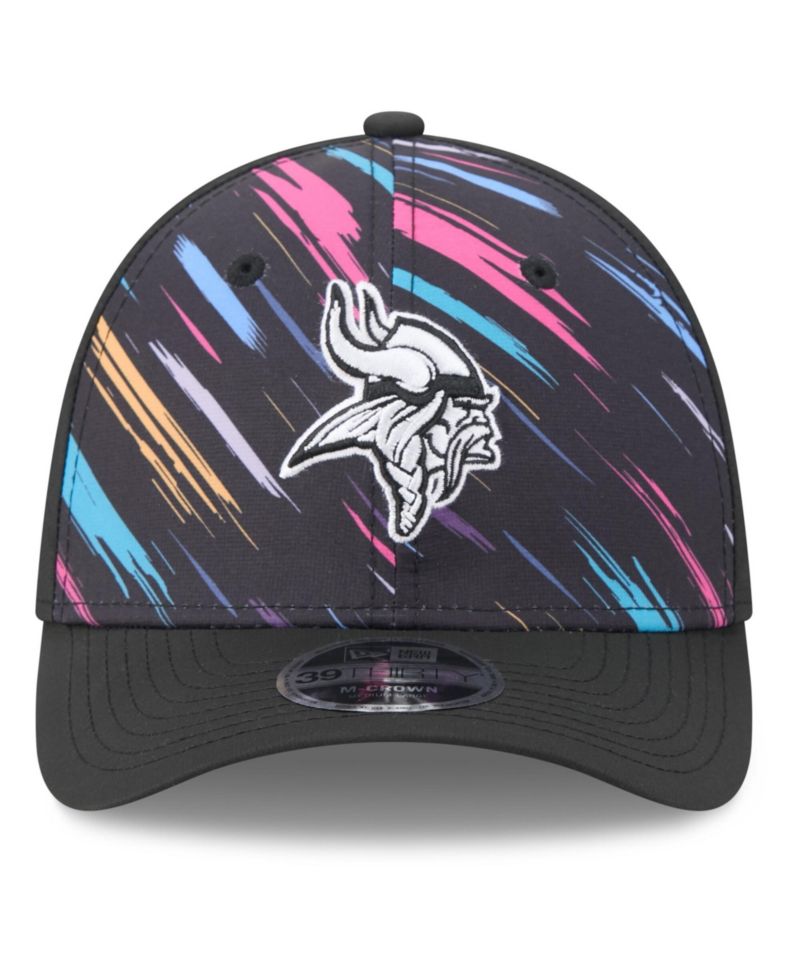 Men's Black Minnesota Vikings 2026 NFL Cruical Catch 39THIRTY M-Crown Stretch Hat