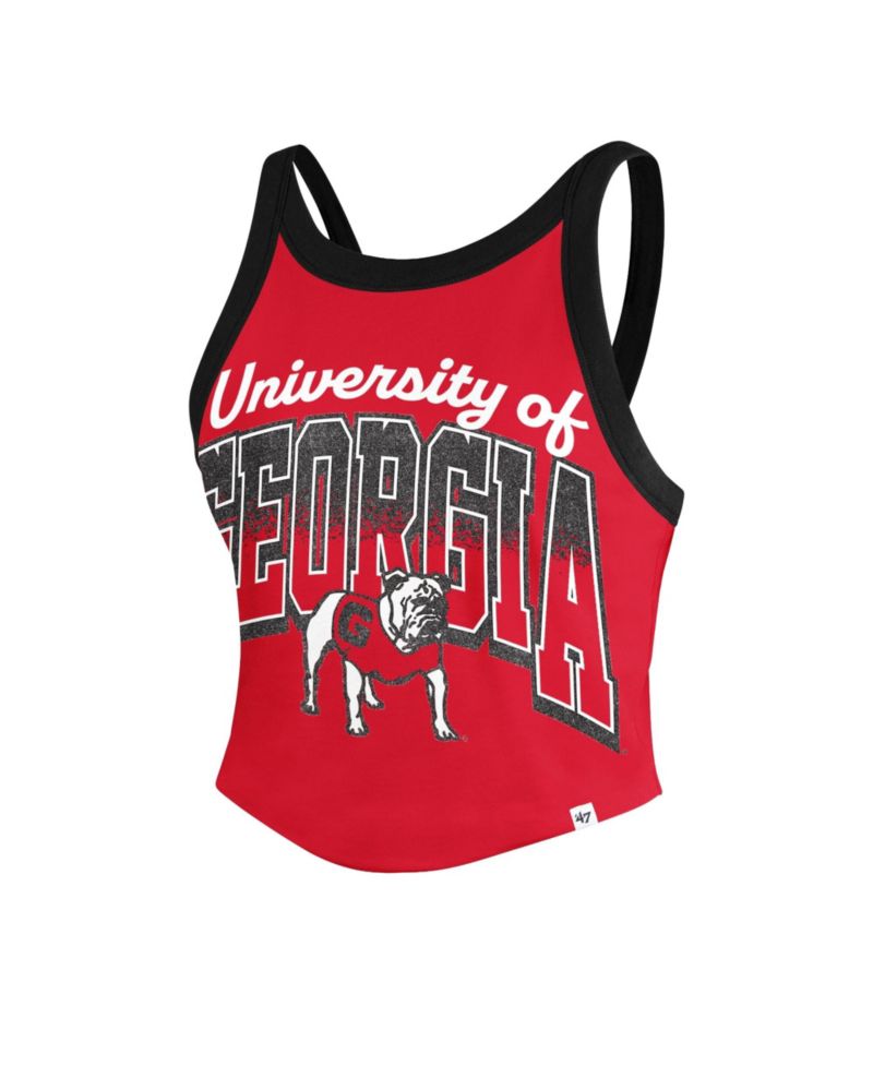Women's '47 Red Georgia Bulldogs Shimmer Shadow Sporty Tank Top