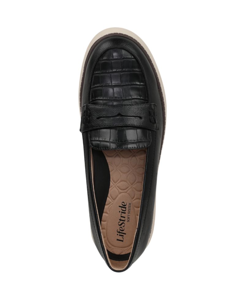 Women's Chelsea Round Toe Platform Penny Loafers