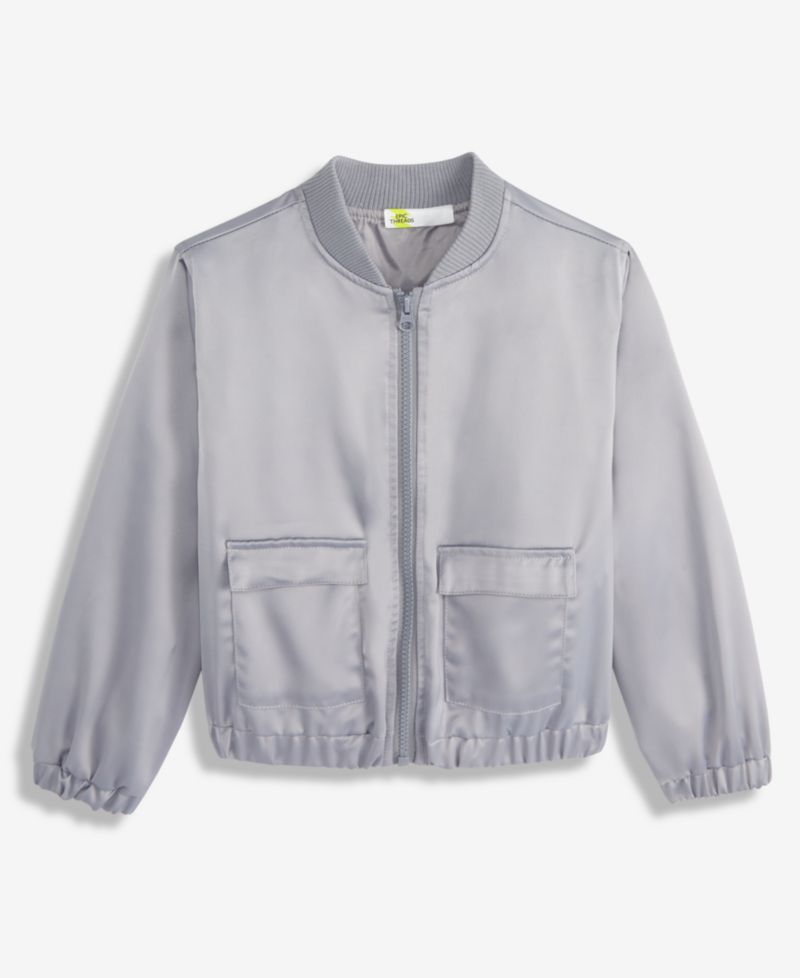 Girls 5-20 Satin Bomber Jacket