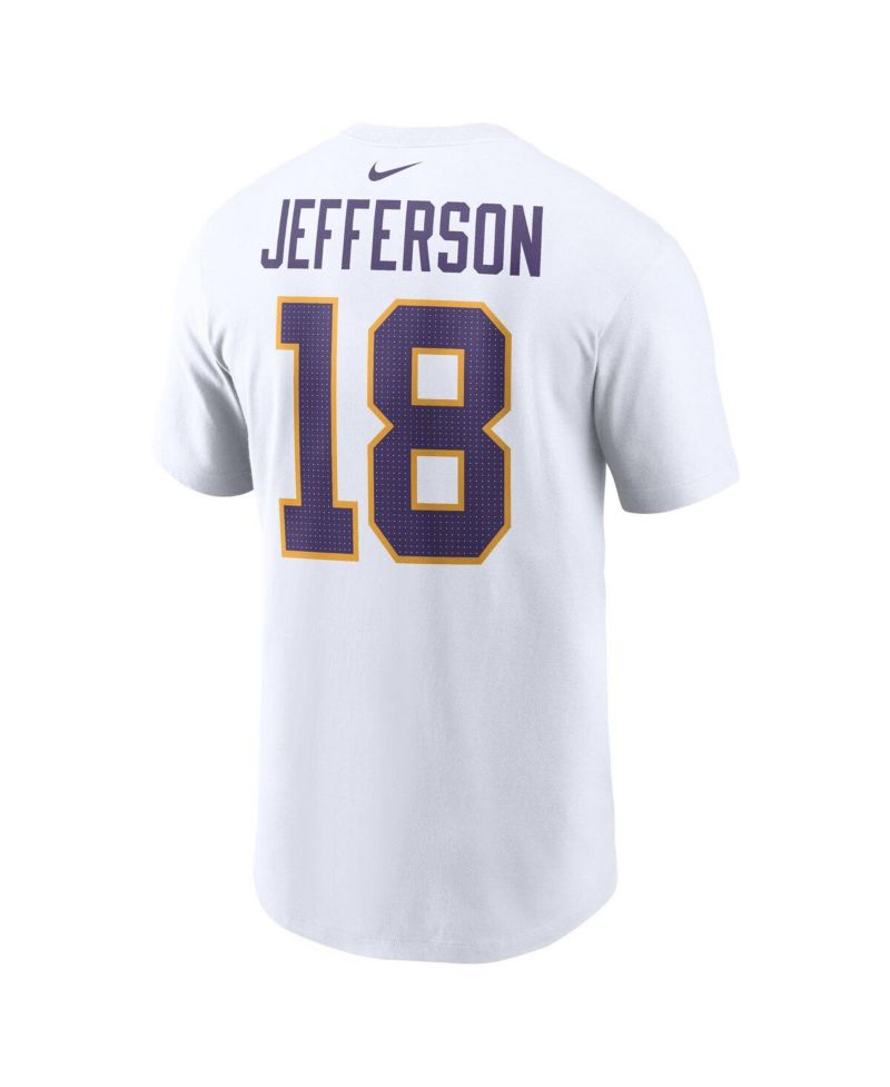 Men's Justin Jefferson White Minnesota Vikings Name & Number T-Shirt