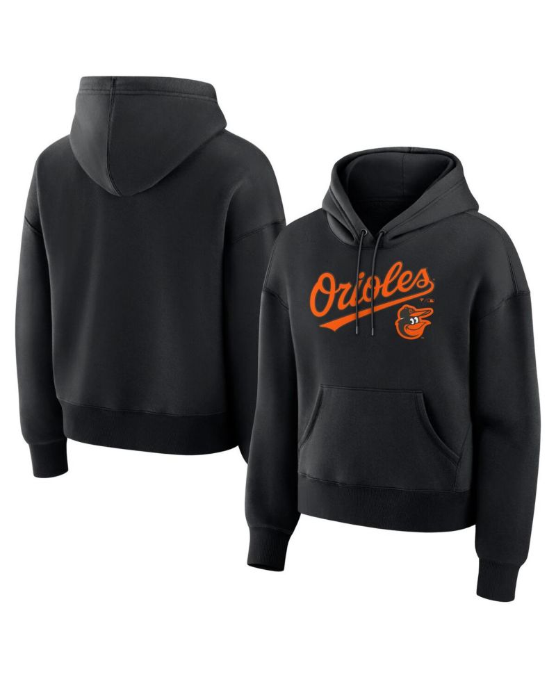 Women's Black Baltimore Orioles Lockup Legacy Fleece Hoodie