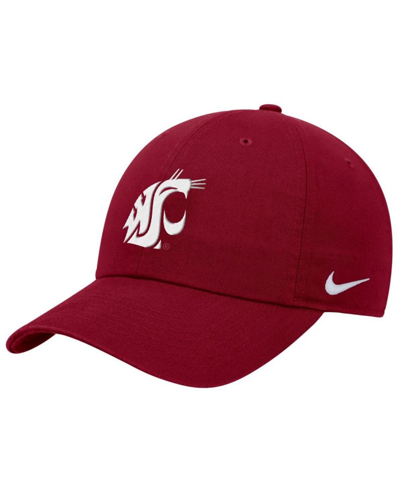 Men's Crimson Washington State Cougars Club Adjustable Hat
