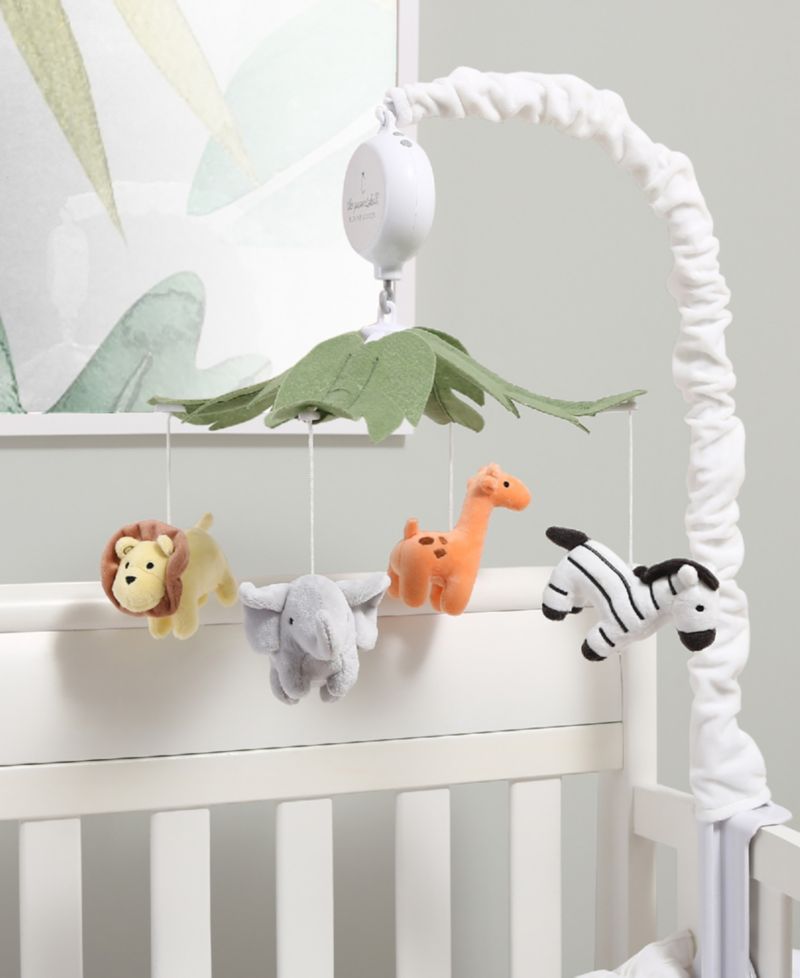 Safari Animals Musical Crib Mobile for Baby Boys and Girls