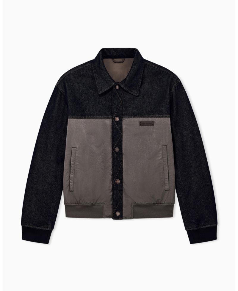Men's Mixed Media Denim Jacket