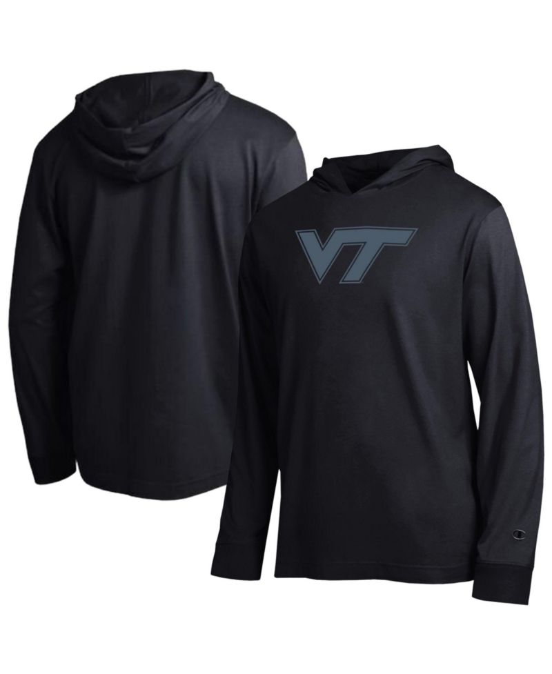Men's Virginia Tech Hokies Tonal All-Star Hooded Long-Sleeve T-Shirt