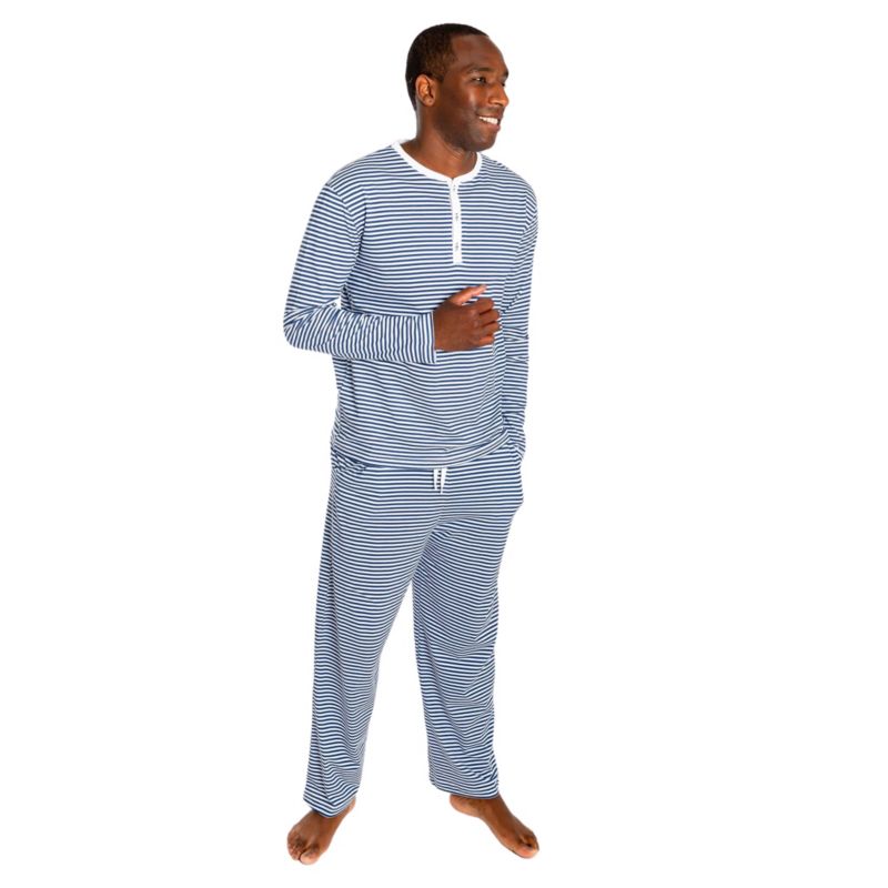 Men’s Organic Cotton Jersey Long Sleeve Pajama Henley Top