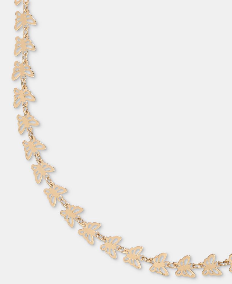 Gold-Tone Butterfly Collar Necklace