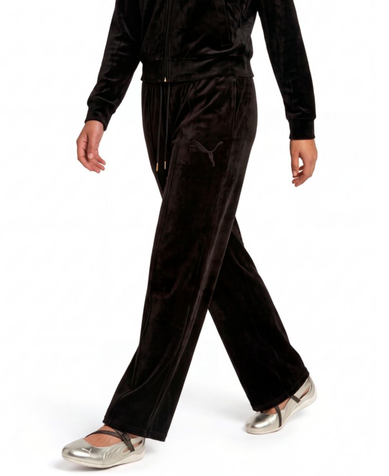 Women's Ess Elevated Comfort Velour Straight-Leg Pants