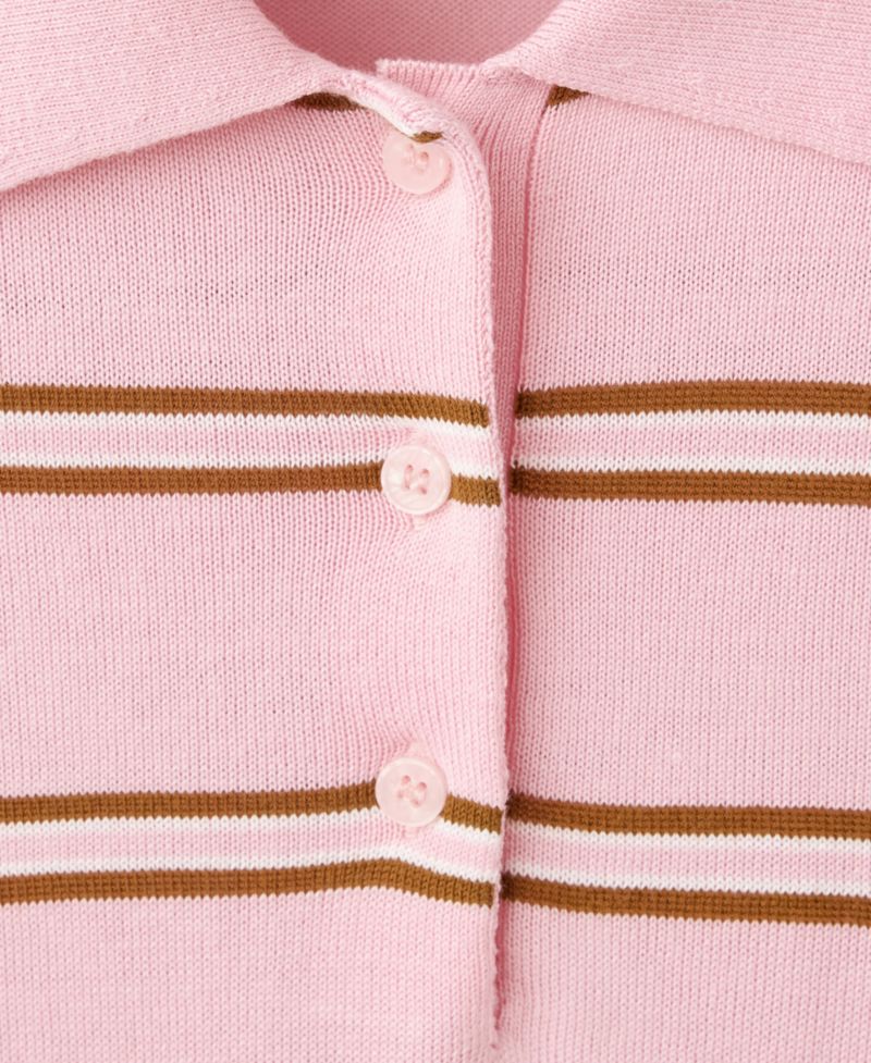 Women's Polo Long-Sleeve Loose-Fit Sweater