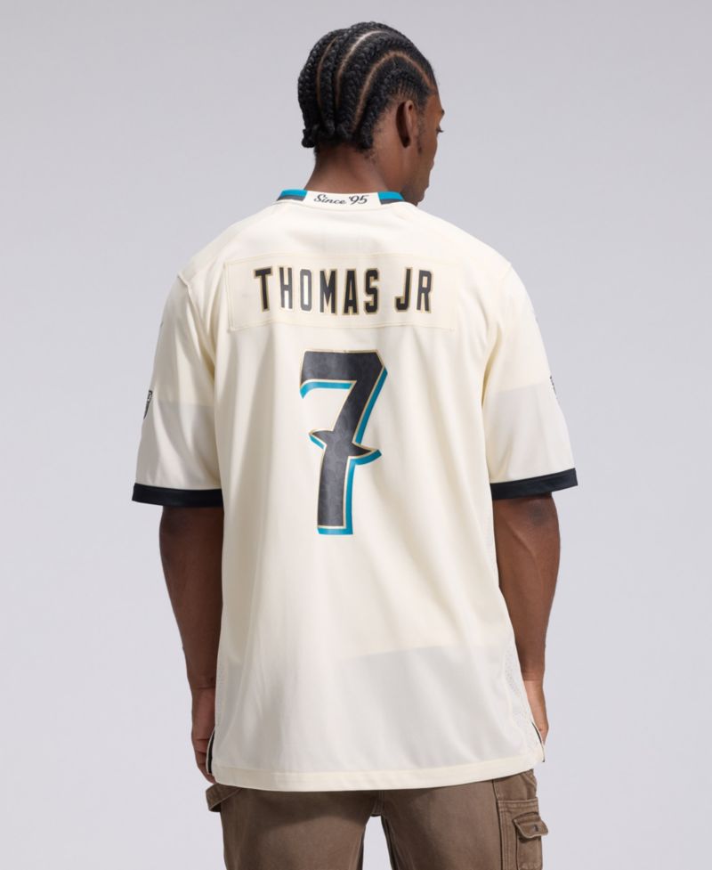 Men's Brian Thomas Jr. Natural Jacksonville Jaguars 2026 Rivalries Collection Game Jersey