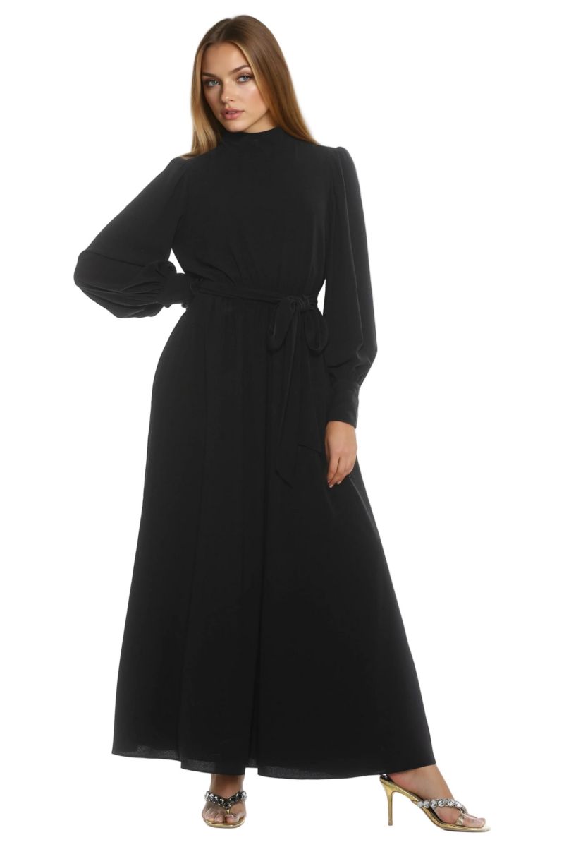 Women's Isaliah Mockneck Blouson Sleeve Maxi Dress