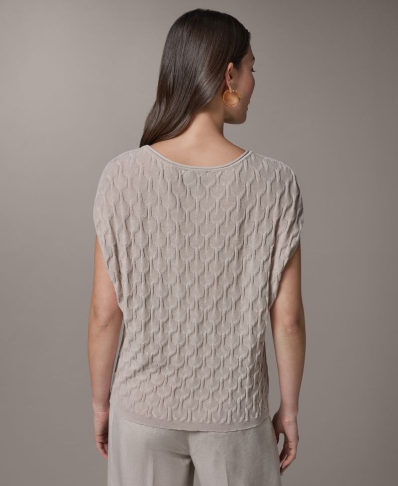 Women's Short-Sleeve Scoop Neck Sweater