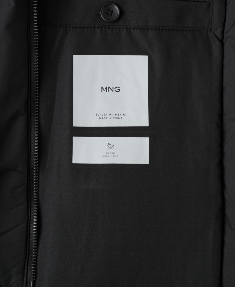 Men's Quilted Water-Repellent Trench Coat