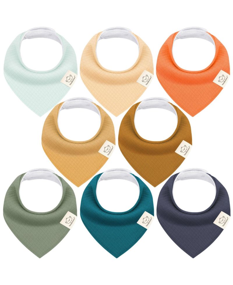 8pk Quin Bandana Bibs, Baby Bibs for Drooling and Teething, Cotton Drool Bibs for Baby Girl, Baby Boy