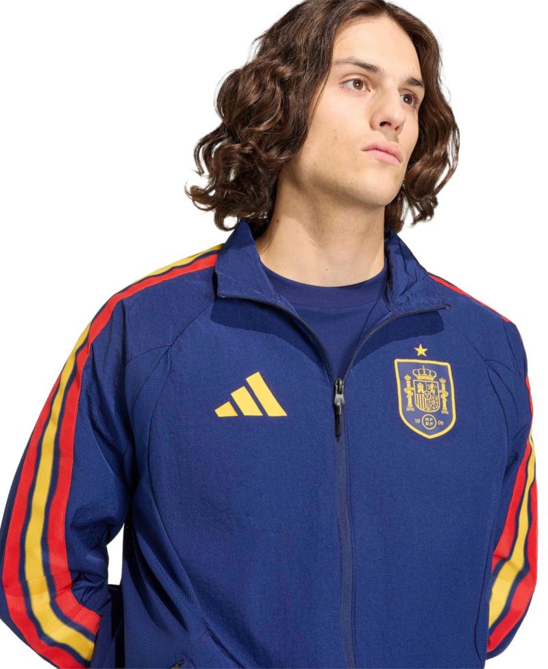 Men's Navy Spain National Team 2026 Home Full-Zip Game Day Anthem Jacket