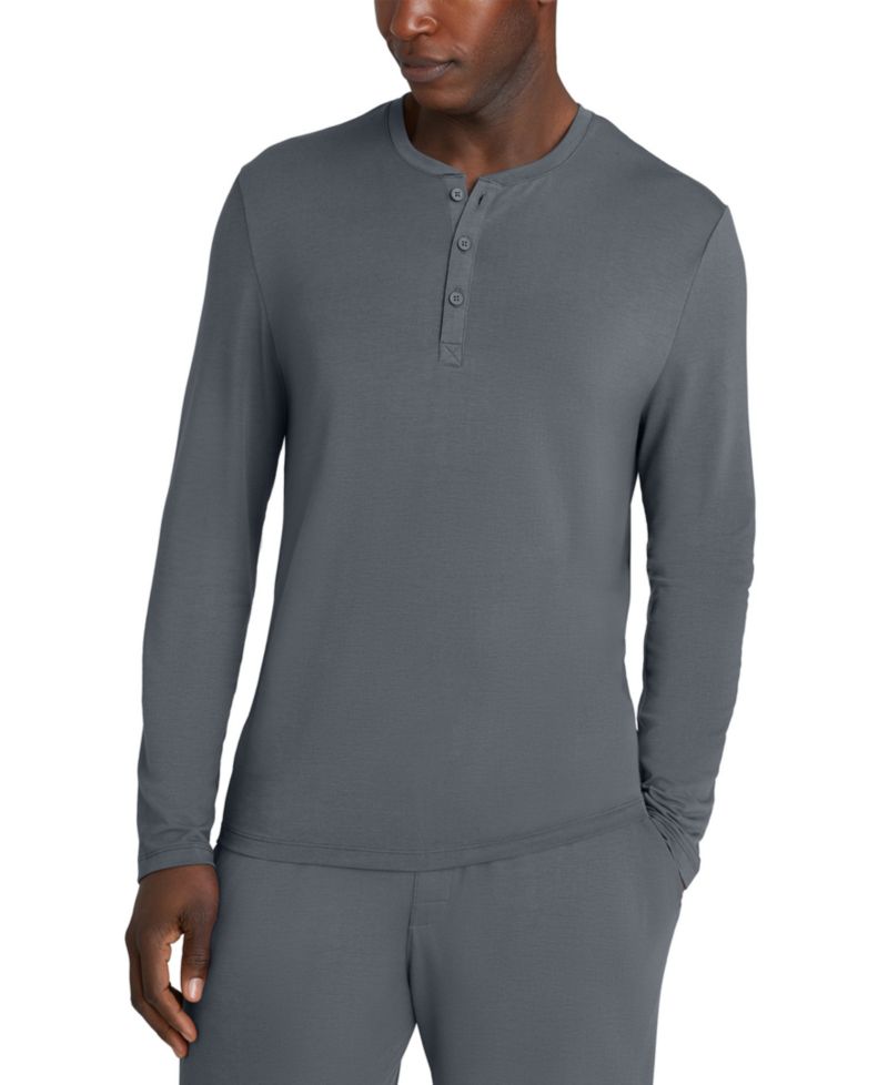 Men's Second Skin Long-Sleeve Henley T-Shirt