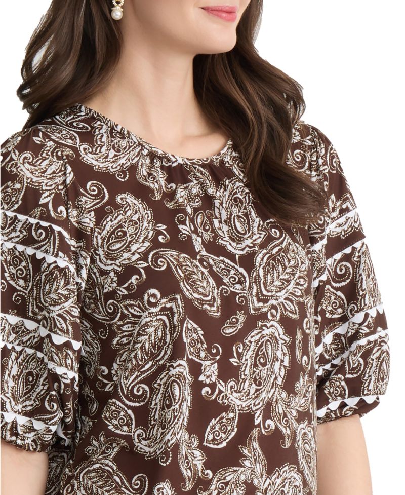 Women's Printed Crewneck Top