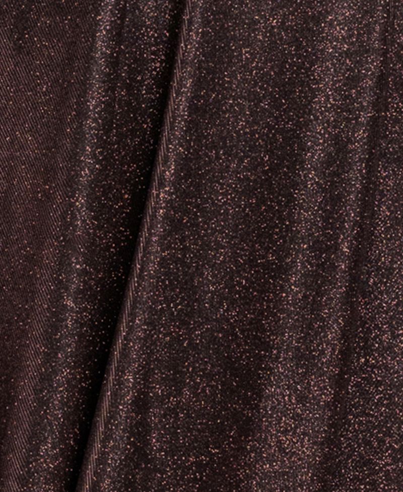 Plus Size Off-the-Shoulder Glitter Gown