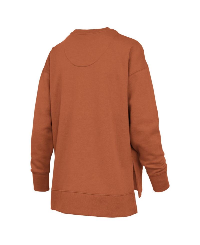 Women's Burnt Orange Texas Longhorns Bonanza Chenille Harper Script Sweatshirt