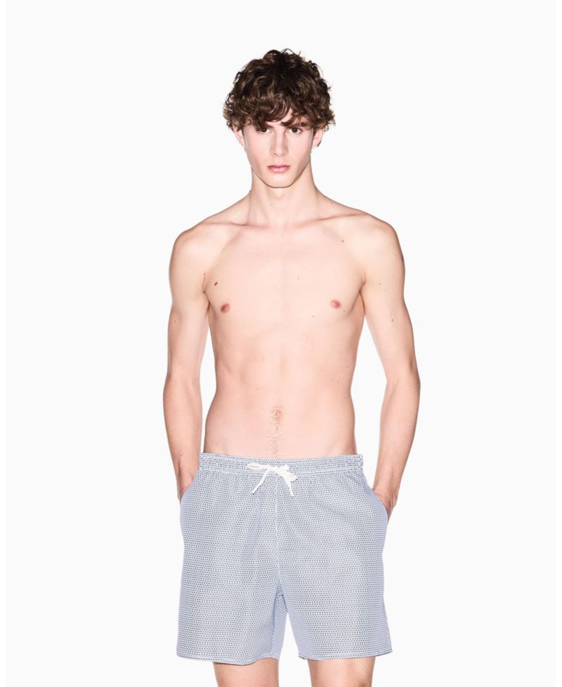 Men's Allover Mini Logo Swim Trunk