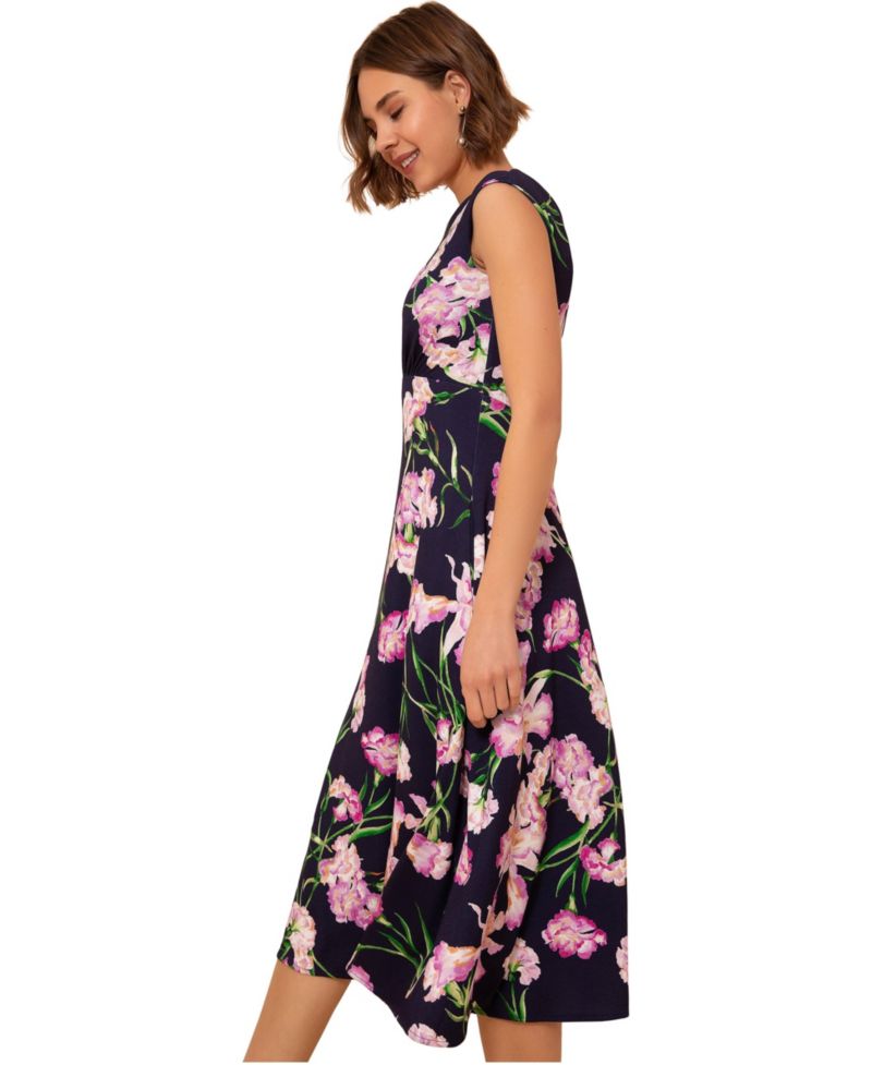 Women's Luna Wedding-Guest Floral A-Line Midi Dress