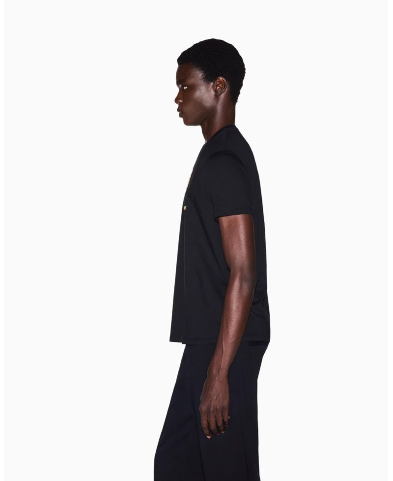 Men's Black And Gold Slim T-Shirt