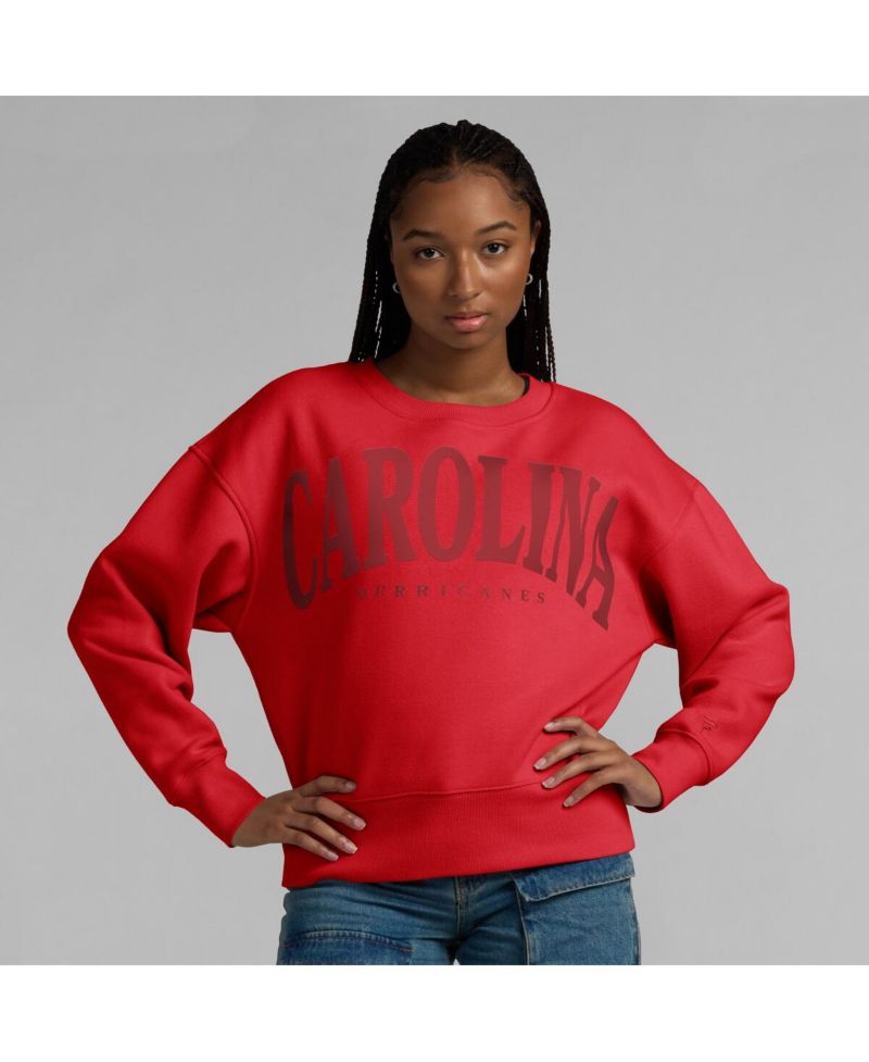 Women's Red Carolina Hurricanes Elements Flow Pullover Sweatshirt