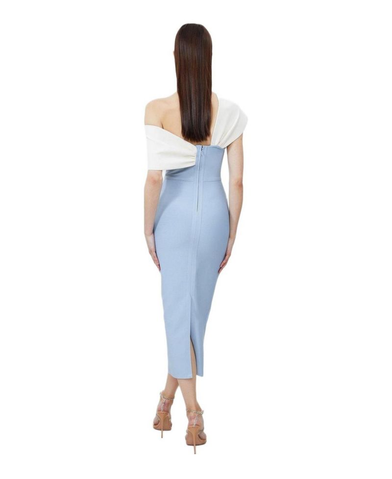 Women's Figure Form Asymmetric Midi Dress