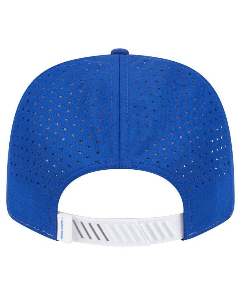 Men's White/Royal Boise State Broncos Perforated Patched 9SEVENTY Adjustable Hat