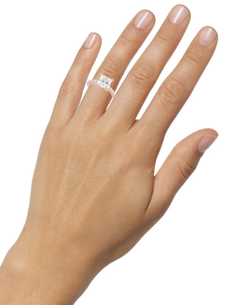 Certified Lab Grown Diamond Princess Engagement Ring (3-1/2 ct. t.w.) in 14k Gold