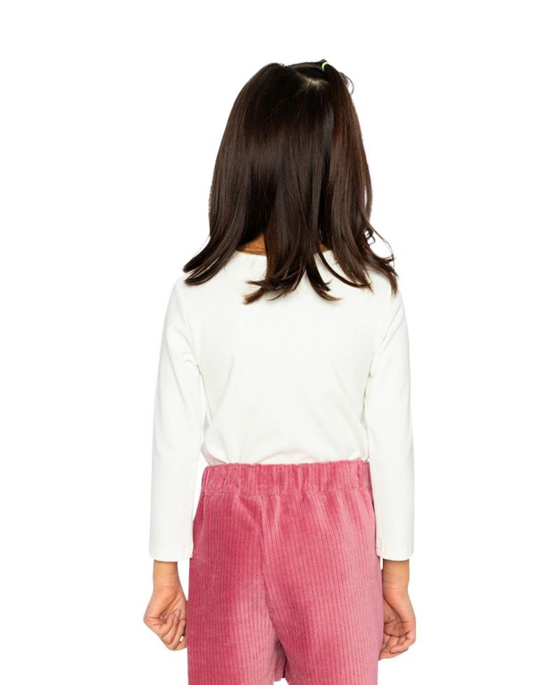 Big Girls 6 -14 Brushed Rib Crew Neck Top