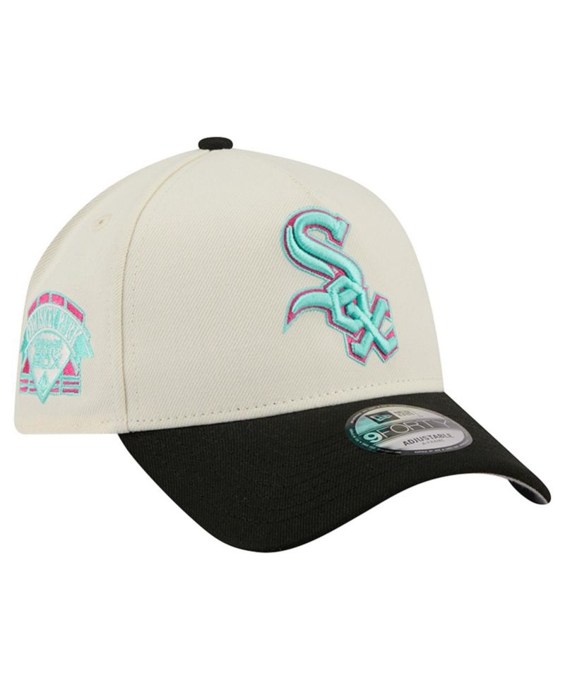 Men's Cream Chicago White Sox Stadium Chrome 9FORTY A-Frame Adjustable Hat
