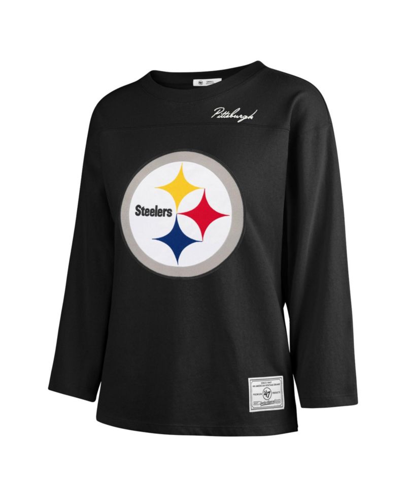 Women's Pittsburgh Steelers Game Nod Timeless Long-Sleeve Heavyweight T-Shirt