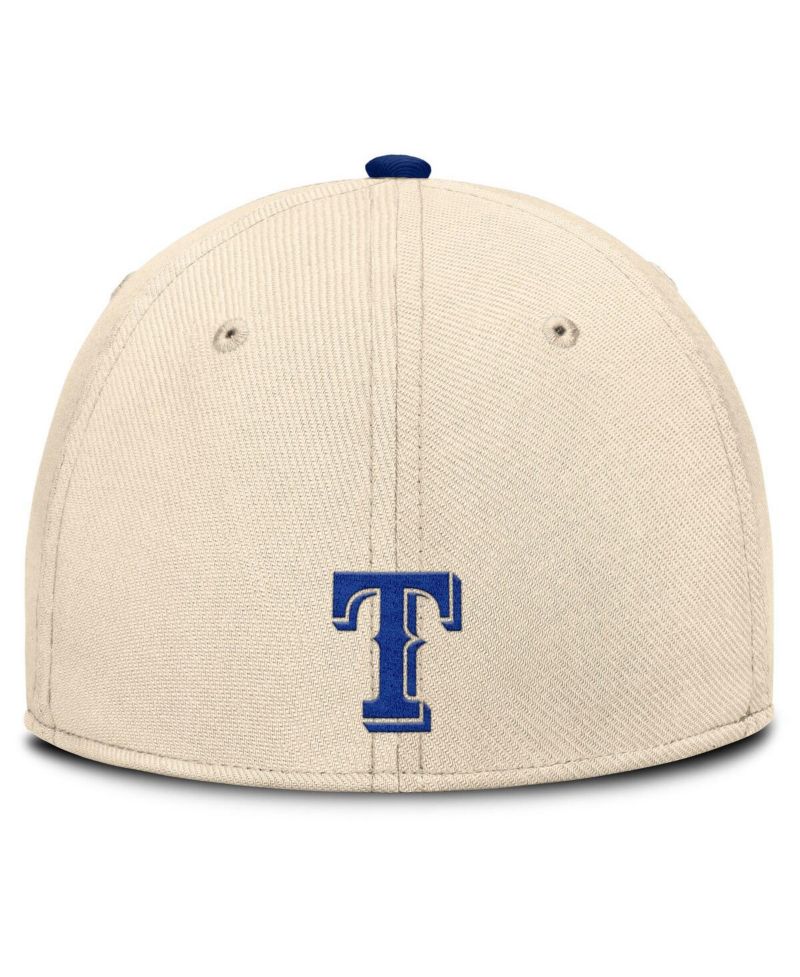 Men's Natural/Royal Texas Rangers Statement Rise Performance Flex Hat