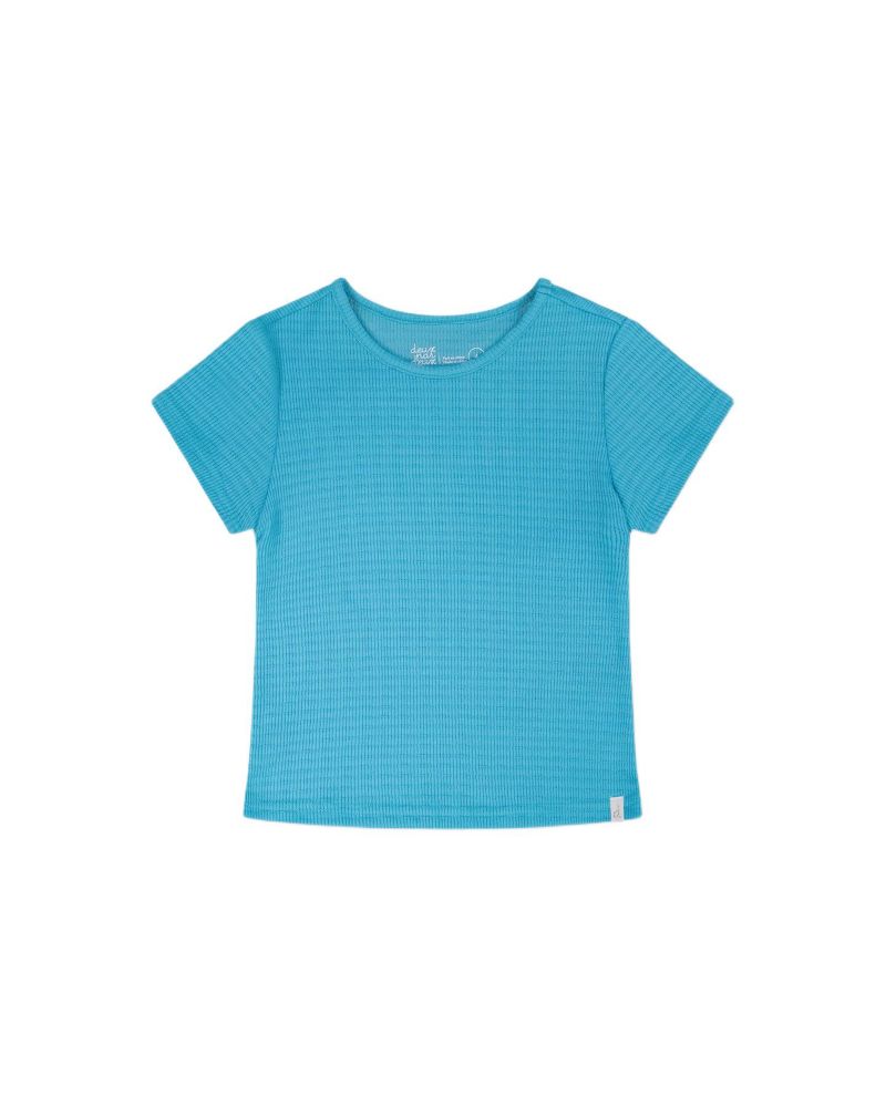 Baby Girls Crinkle Jersey T-Shirt Blue