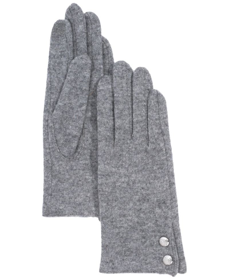 Two Button Cashmere Blend Touch Gloves