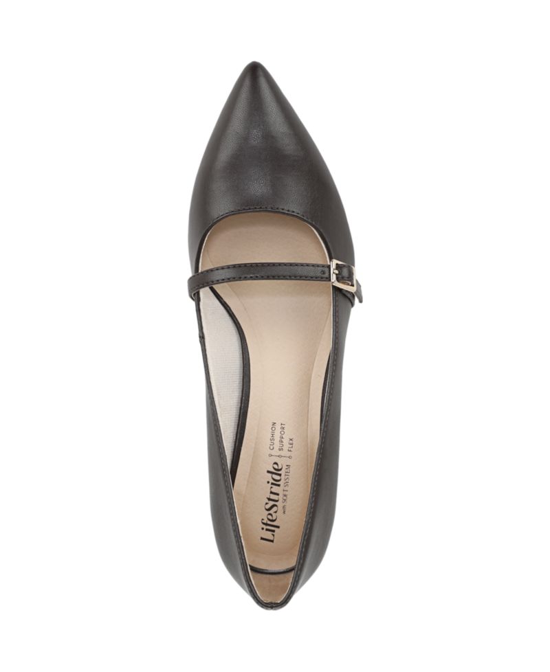 Women's Madelyn Mary Jane Pointed Toe Kitten Heel Pumps