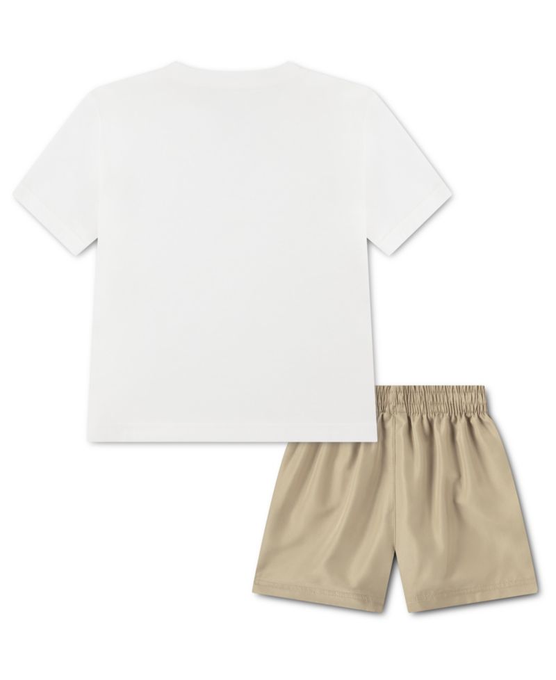 Boys' 2T-7 Dri-FIT Crewneck Jersey T-Shirt and Mesh Shorts, 2-Piece Set