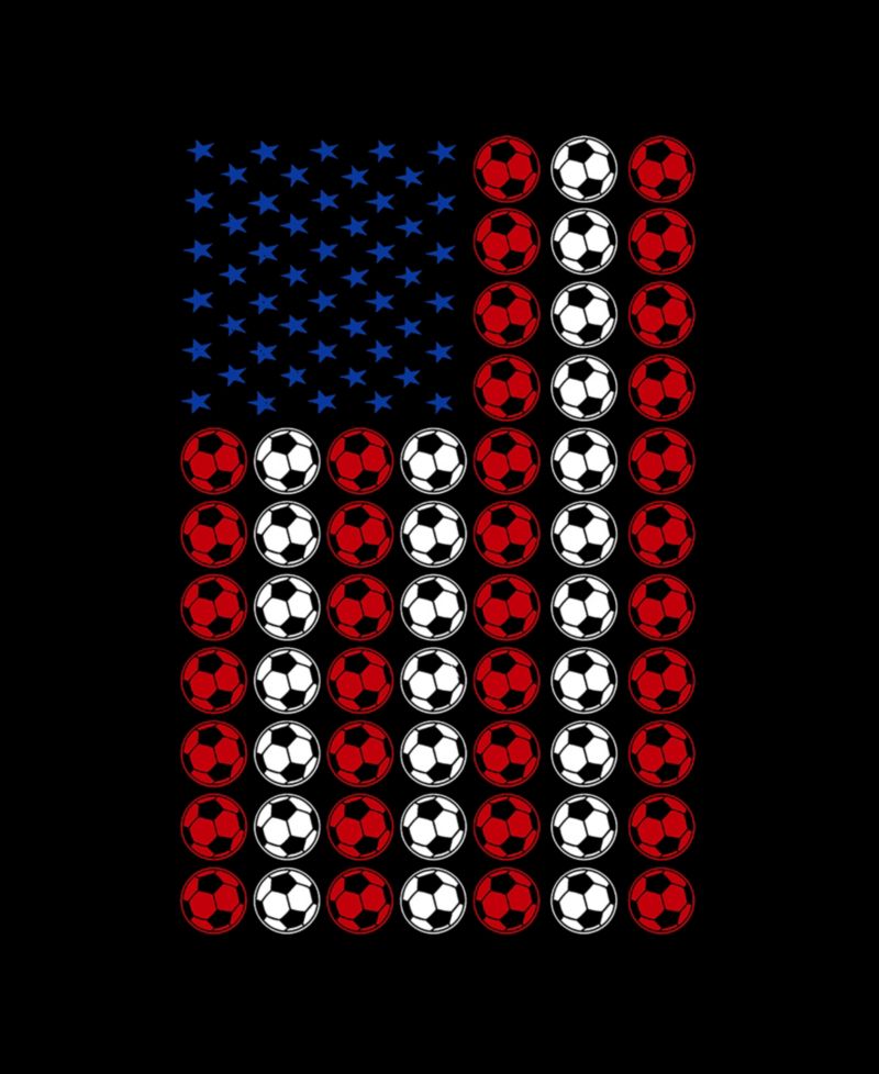 Men's Soccer Ball American Flag Graphic Tank Top