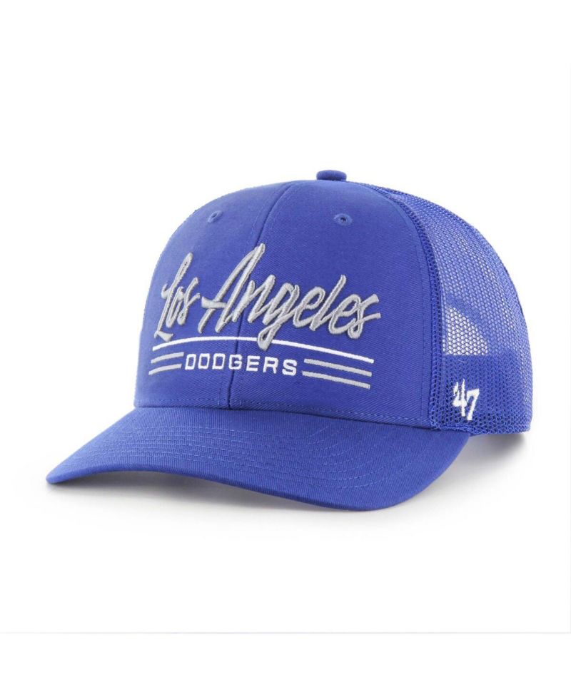 Men's Royal Los Angeles Dodgers Garner Trucker Adjustable Hat