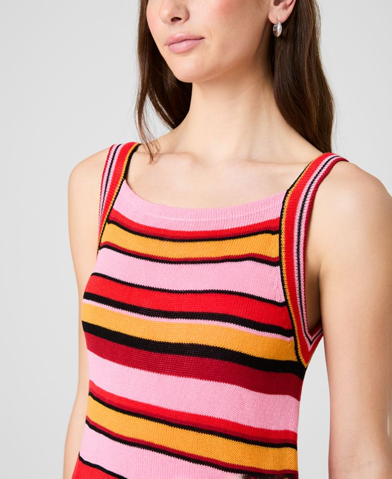 Women's Motley Knit Striped Mini Dress